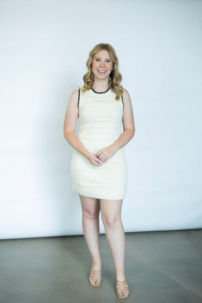 Open knit summer dress