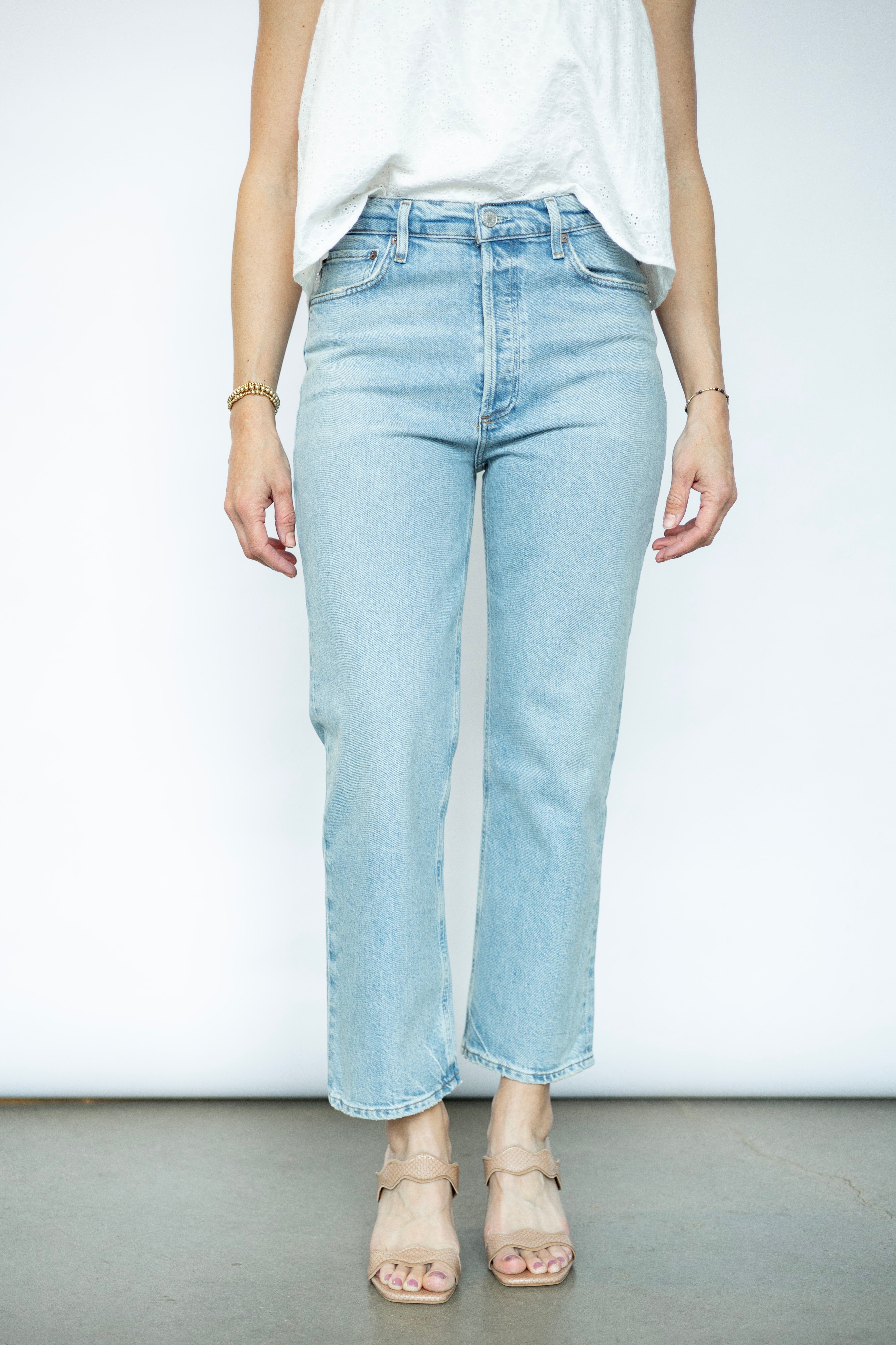 デニム・ジーパン AGOLDE Woman Jeans Denim A92211601 EXPO Agolde Ladies Exposure (Med Wsh Ind) Kristen Wide Leg Jeans
