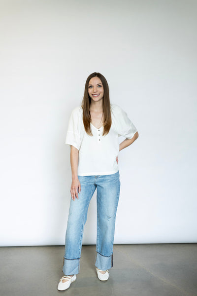 Classy Tencel short sleeve blouse