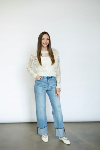Open knit summer sweater