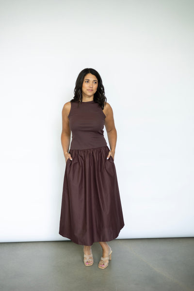 Classy drop waist dress