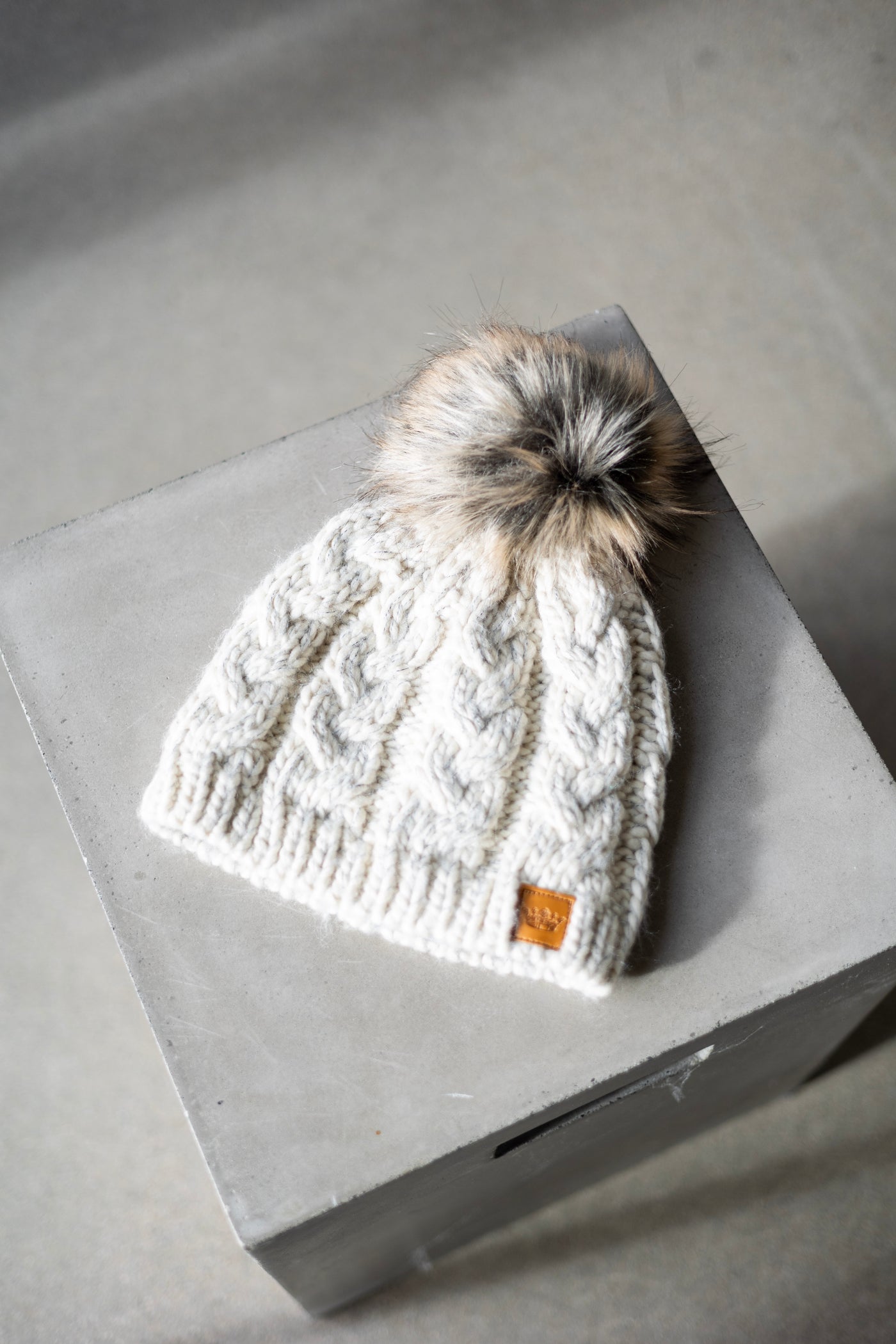 Cable Knit Pom Hat