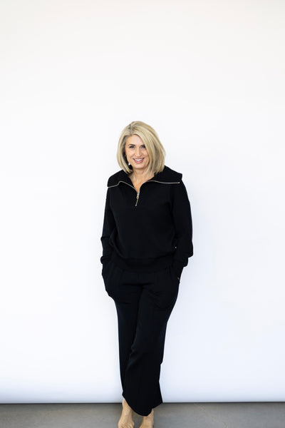 Women's matching black sweat set Varley