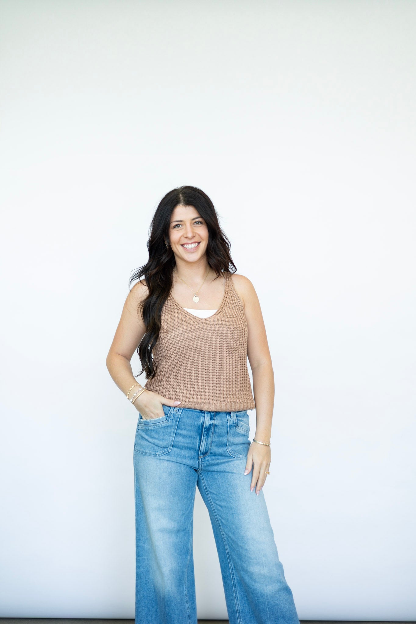 Taupe sweater tank