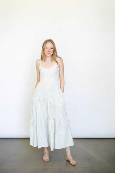 Spaghetti Strap Tiered Maxi Dress