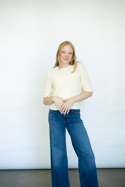 Summer half sleeve sweater for women