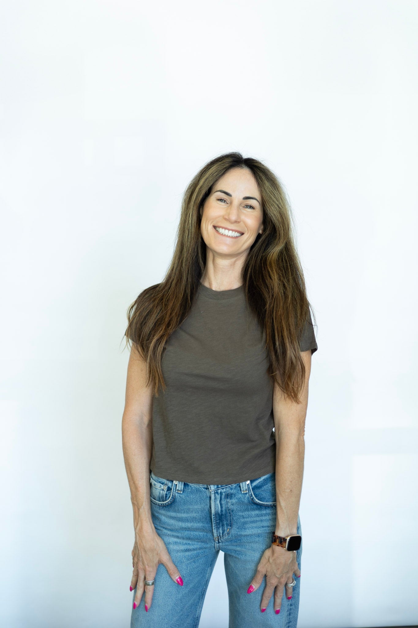 Brown cropped everyday tee