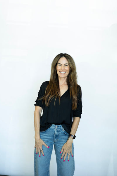 Black classic half sleeve blouse 