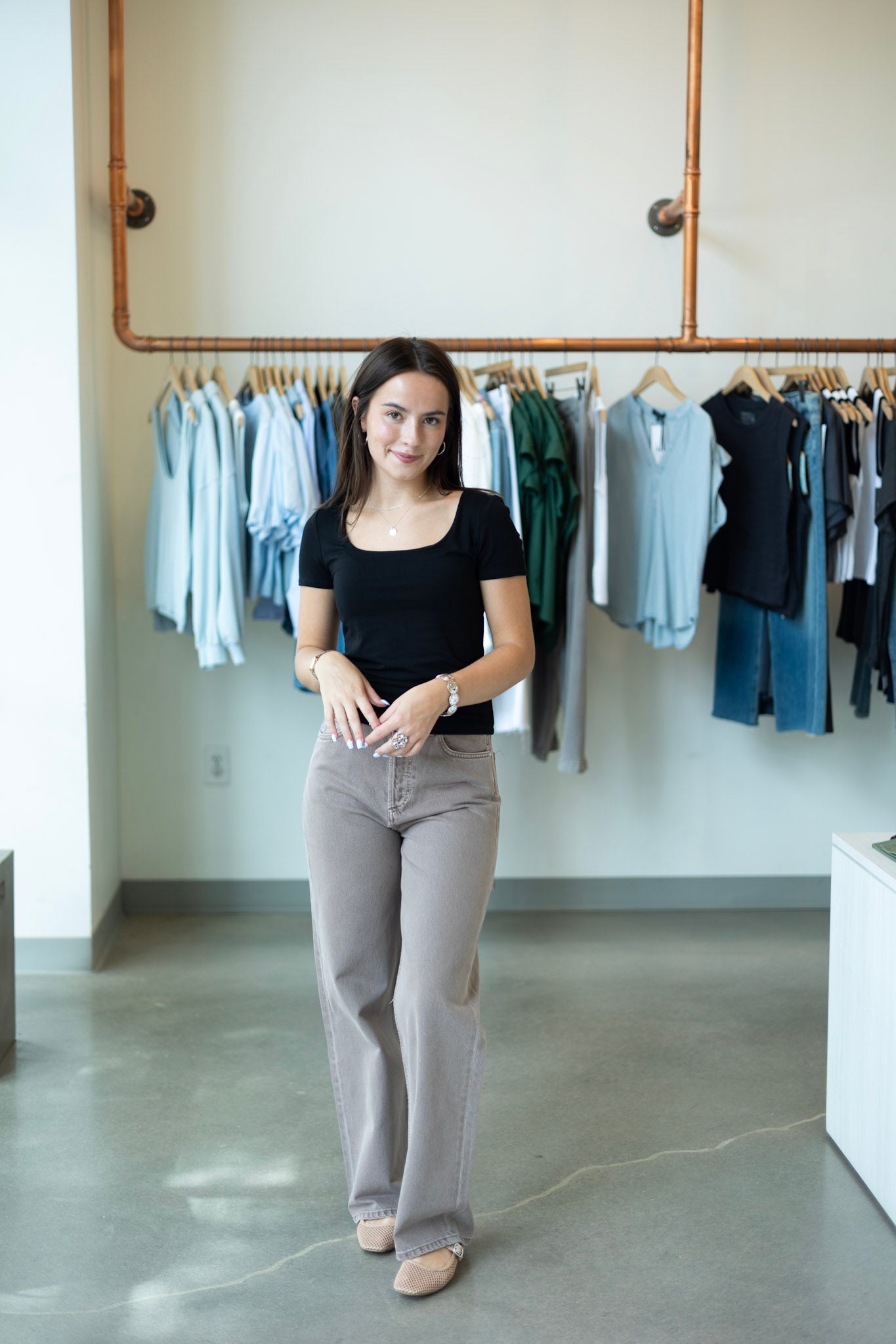 Fall wide leg denim