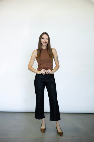 Mock neck tank for fall
