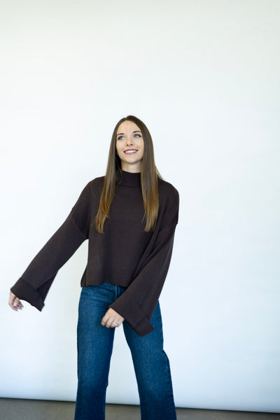 Cozy, wide sleeves, turtleneck