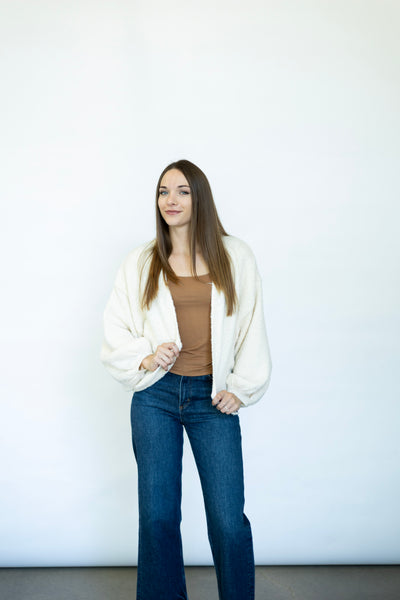 Cozy, lightweight, cropped cardigan