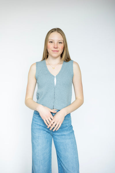 Women's, cropped, knitted vest