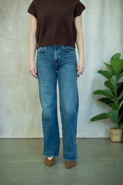 Medium wash, straight jean from Agolde