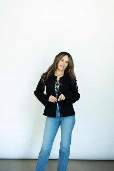 Button up knitted jacket