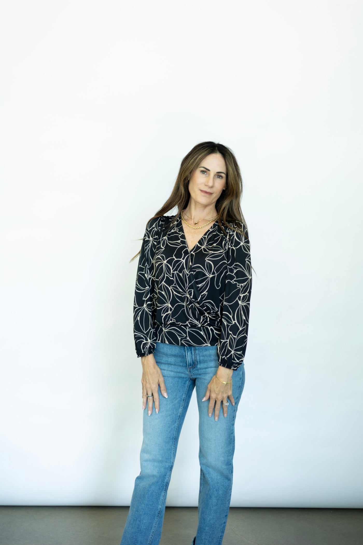 Cross front blouse