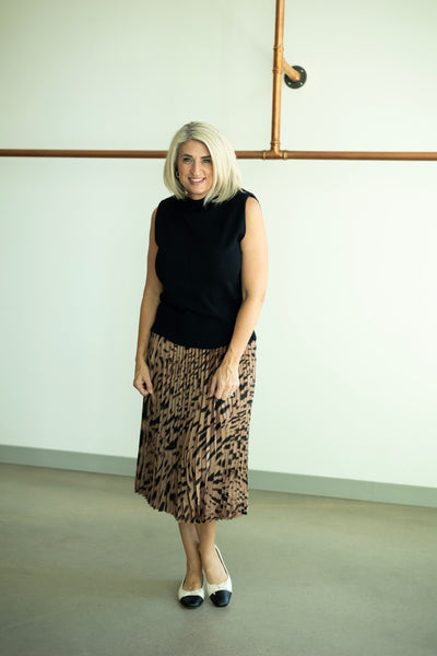 Nostalgia Pleated Midi Skirt