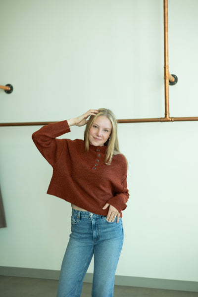 Half Button Down Sweater