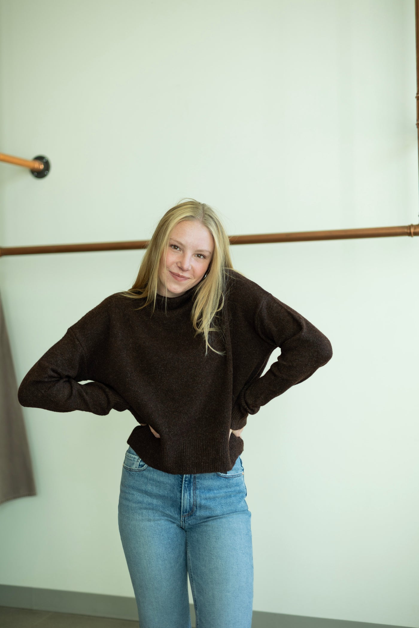 Mock Neck Daily Sweater