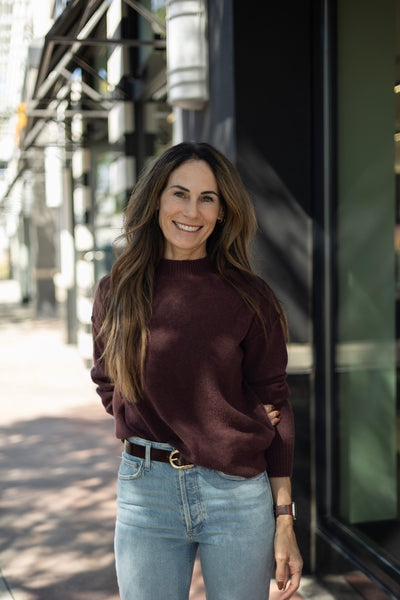 High Neck Basic Sweater Top