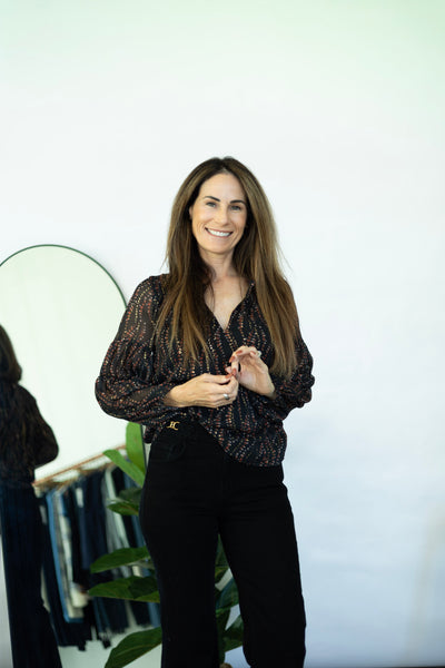 Foil Print Fem Blouse