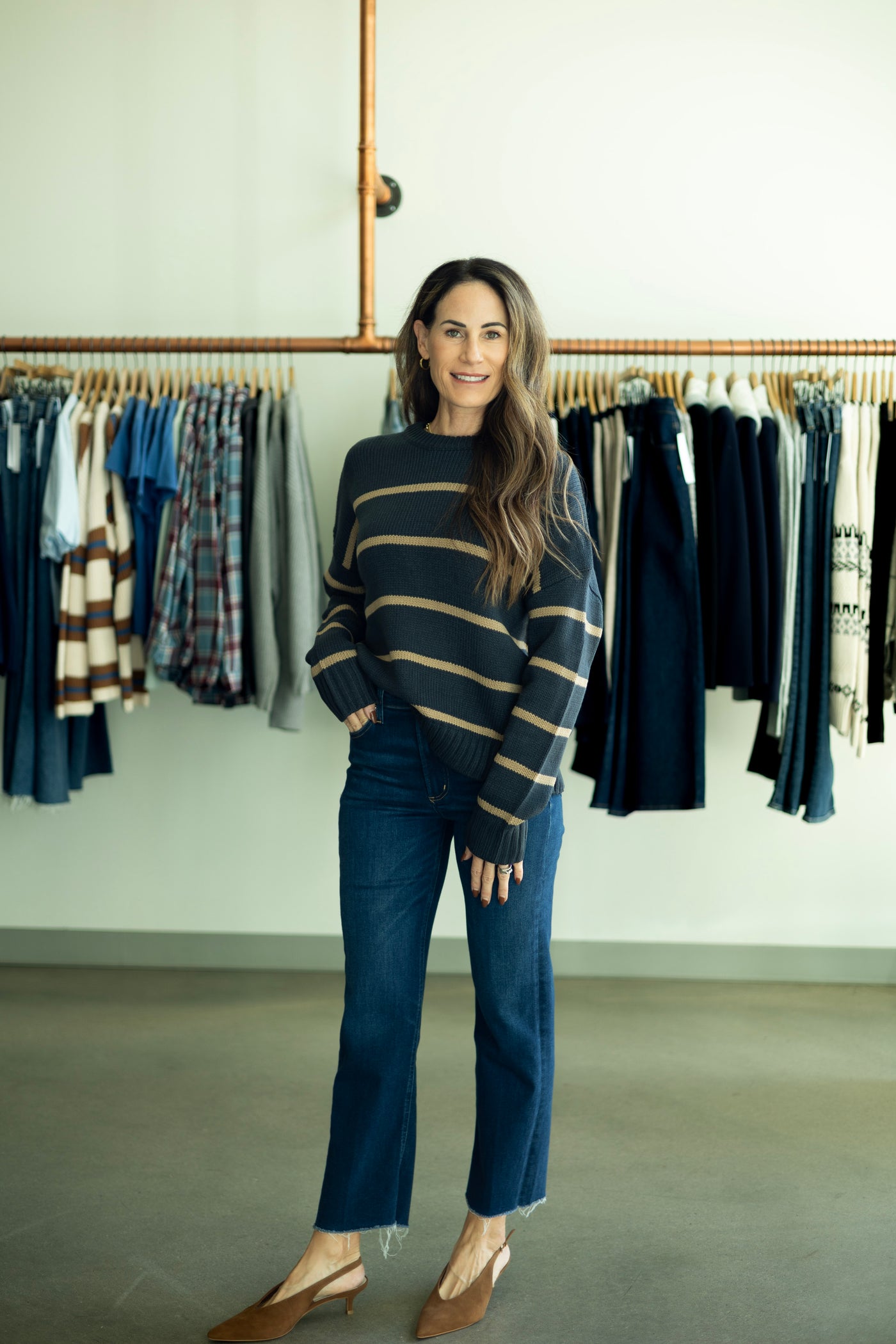 Stripe Round Neck Sweater