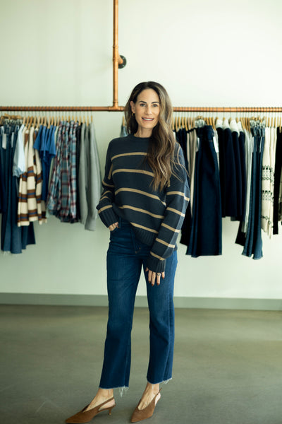 Stripe Round Neck Sweater