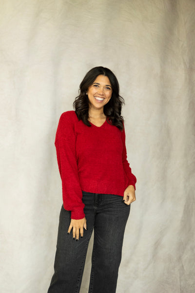 Teddy V Neck Sweater