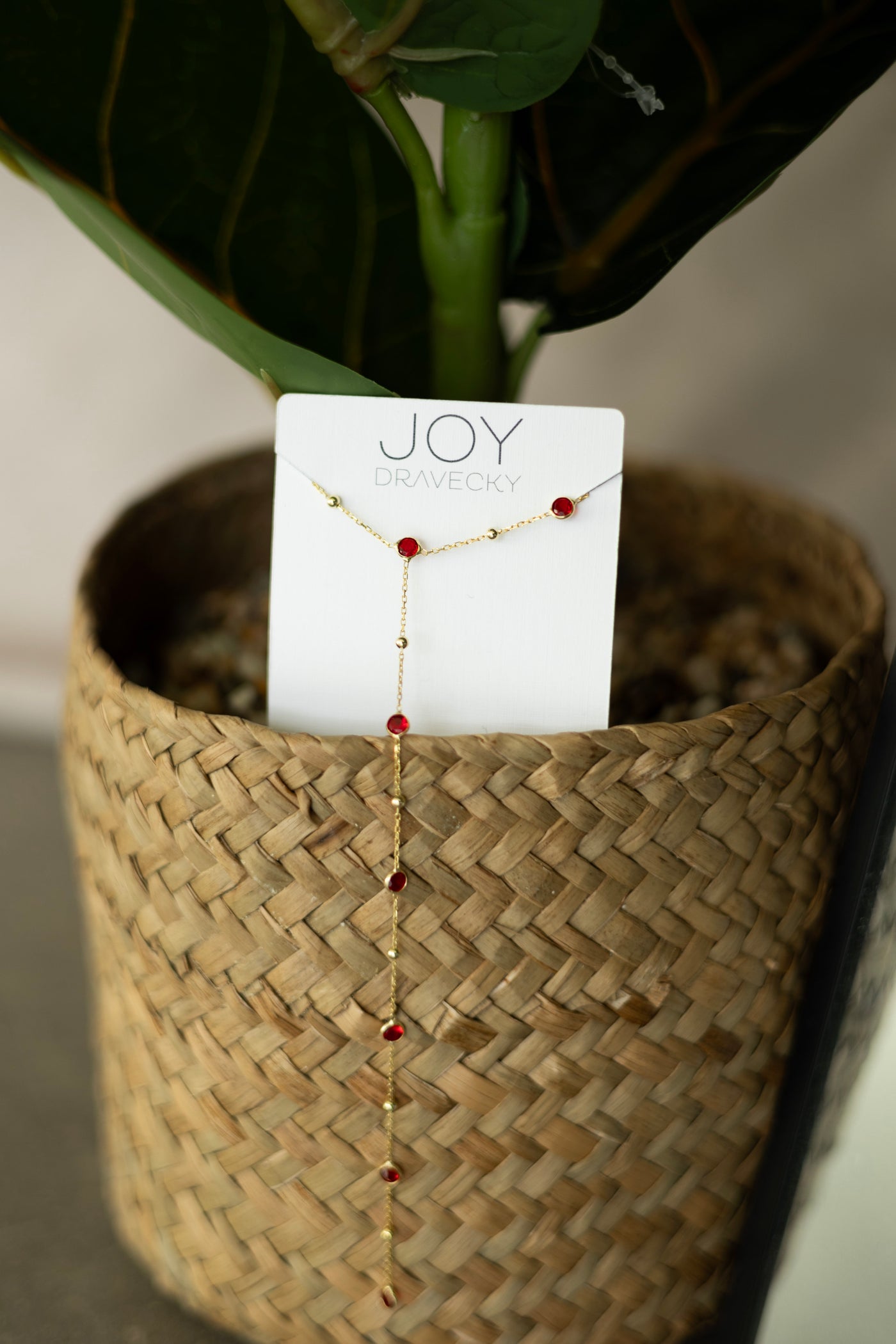 Bezel Gemstone Lariat