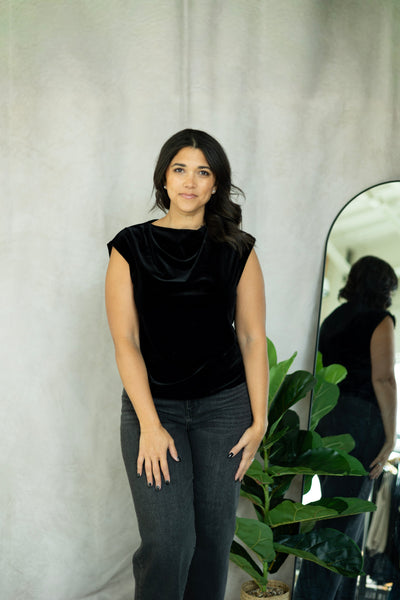 Pleated Sleeveless Top