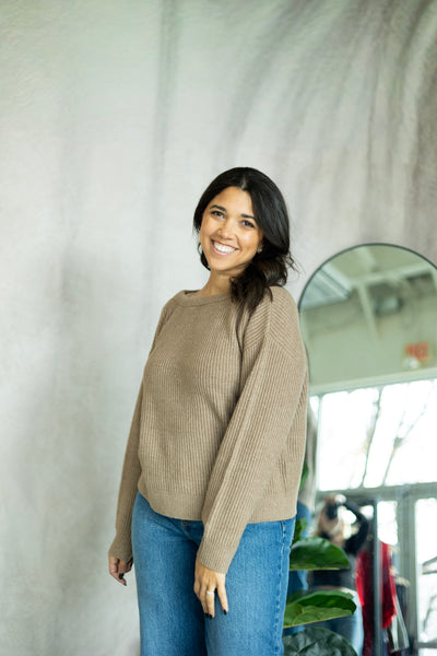 Stassi Satin Tie Sweater