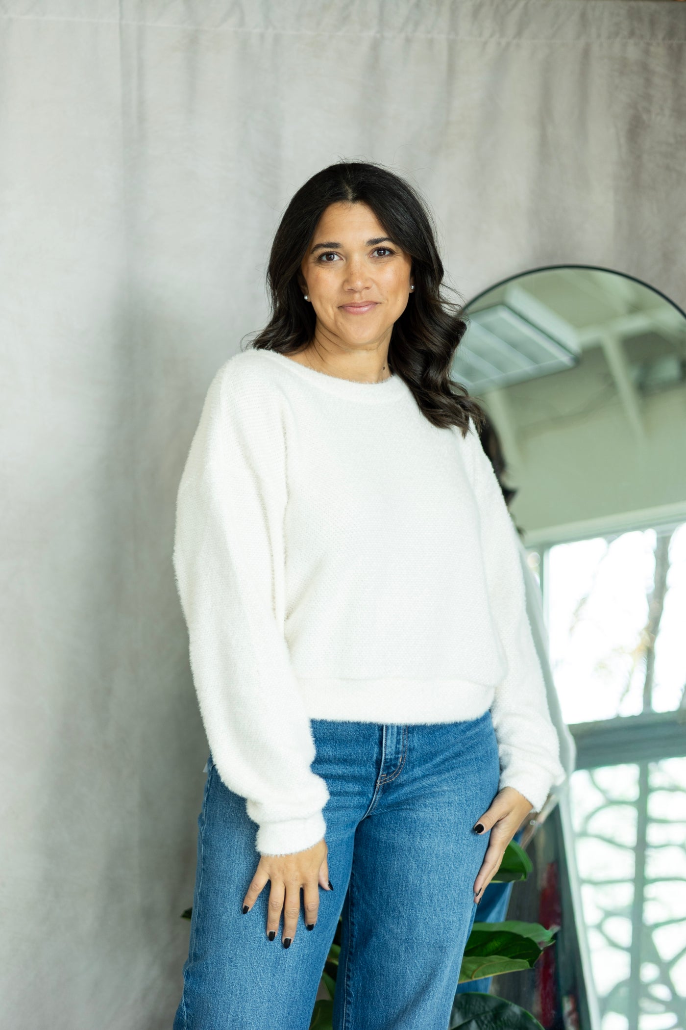 Fallon Fuzzy Crewneck