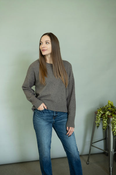 Casual brown sweater for women