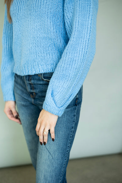 Light blue sweater for women