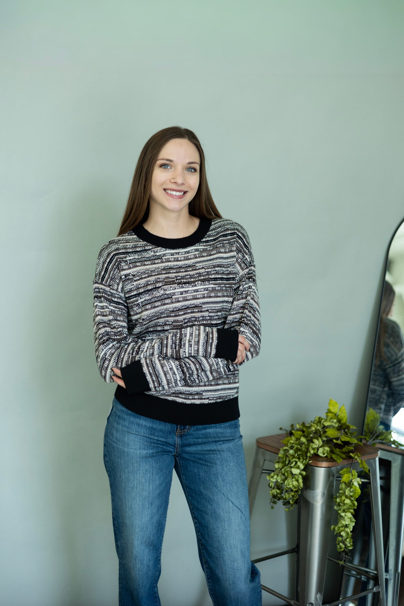 Patterned sweater for women