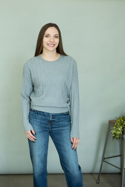 Classic gray sweater for women