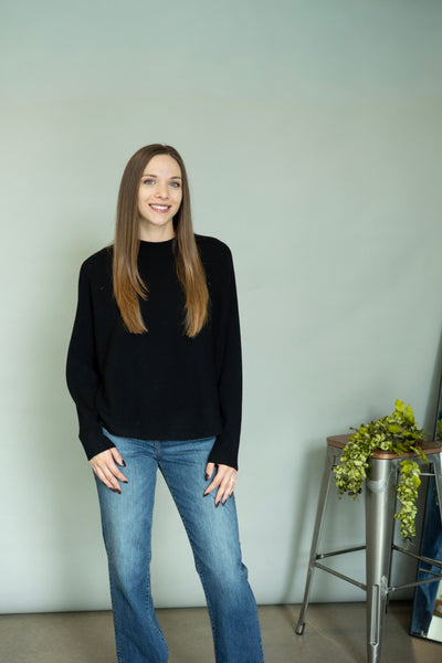 Black Dolman sleeve top