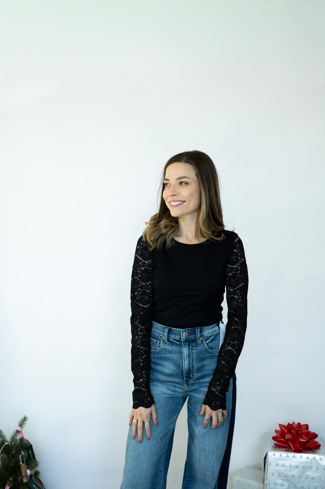 Lace long sleeve top