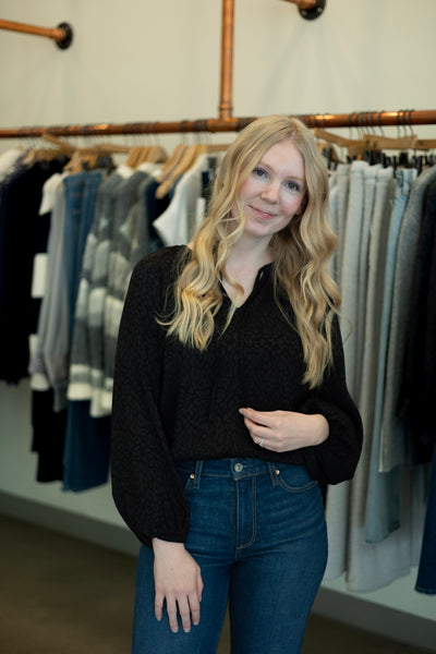 Leopard print, cropped blouse
