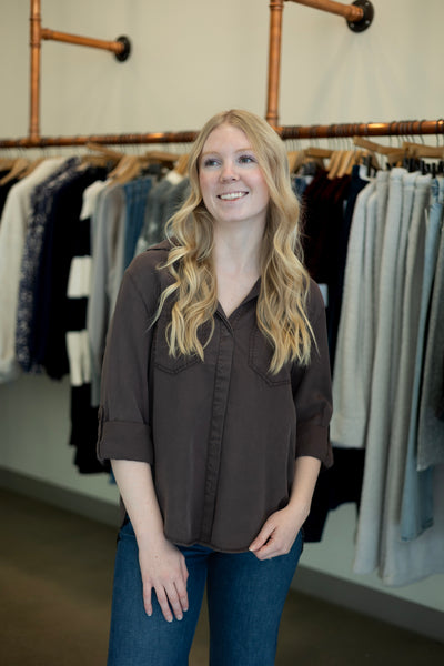 Long sleeve Tencel button down