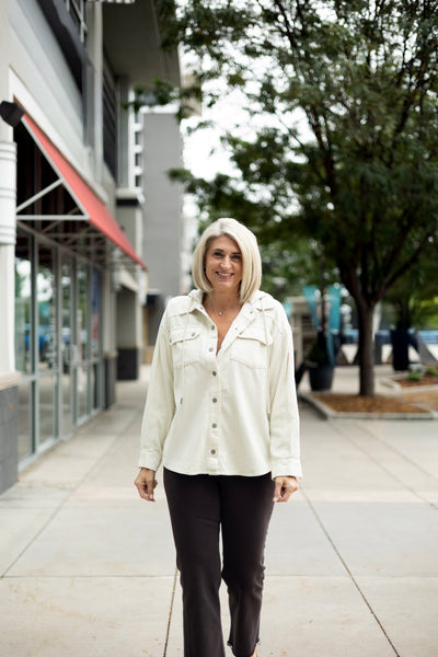 Corduroy button up jacket