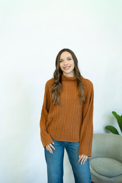Elevated orange sweater for women