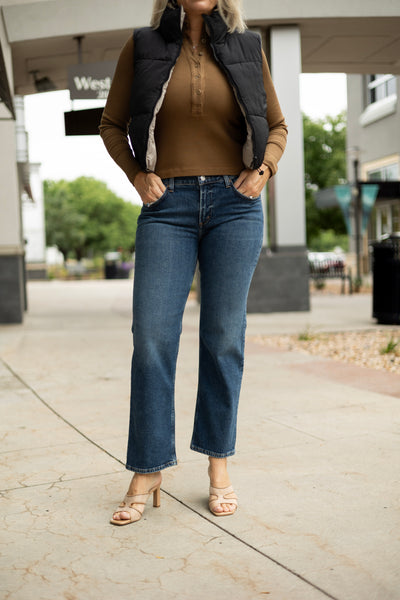 Women's premium slim straight denim