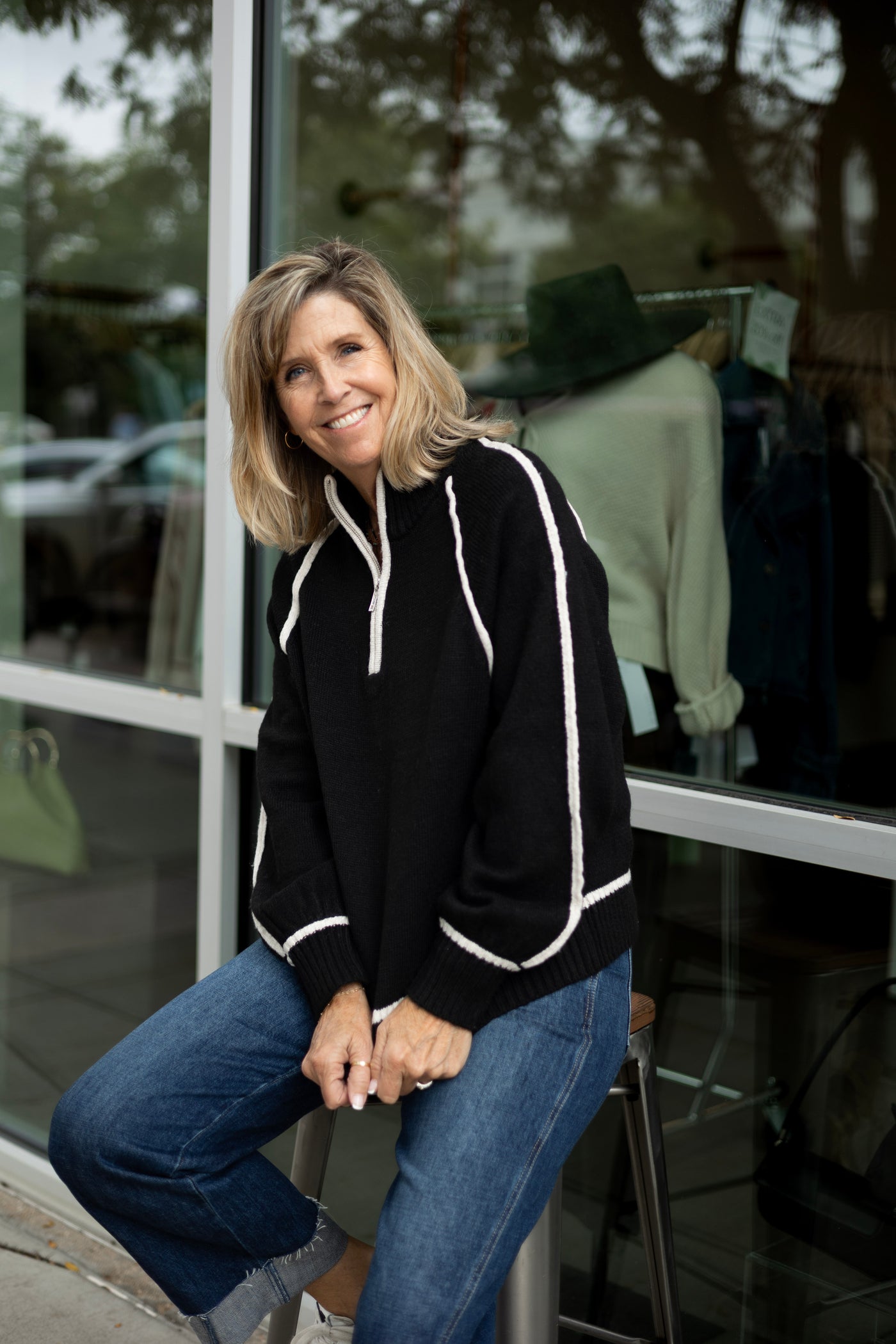 Quarter zip up sweater