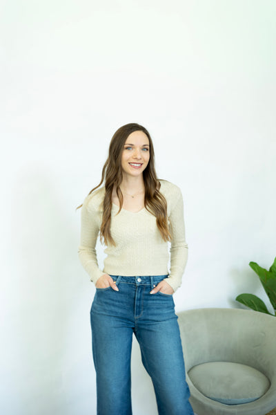 Light tan sweater for women