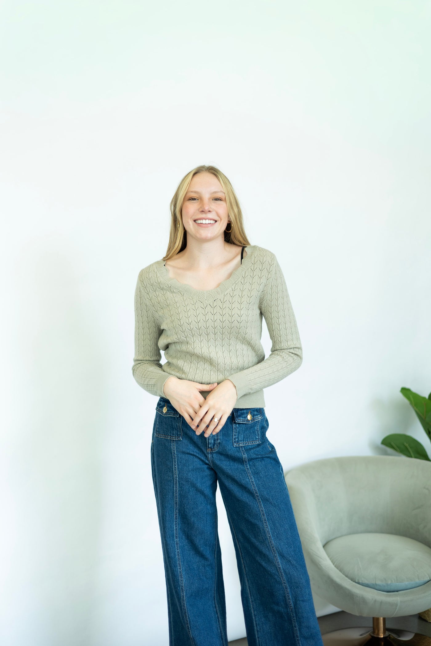 Light tan sweater for women