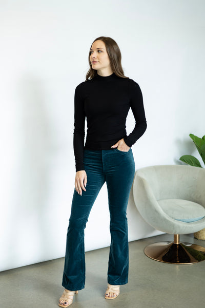 Blue, Velvet, boot cut jeans