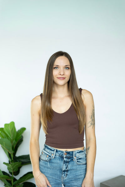 Reversible Ribbed Crop Top