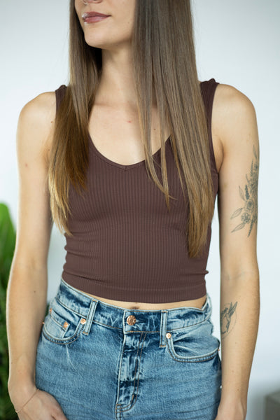 Reversible Ribbed Crop Top