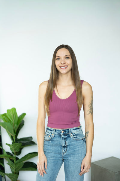 Reversible Ribbed Crop Top